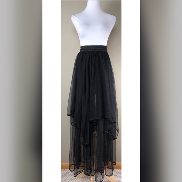 Rare Free People Keep Me Tutu Maxi Skirt Sz 10 - Picture 6 of 8